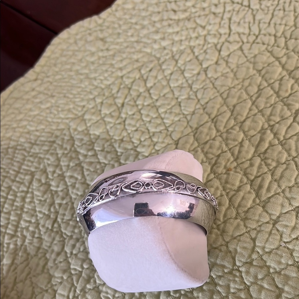 Vintage 925 Silver Bangle Bracelet - Picture 2 of 6